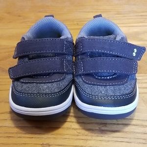 Toddler stride rite gray velcro shoes 4